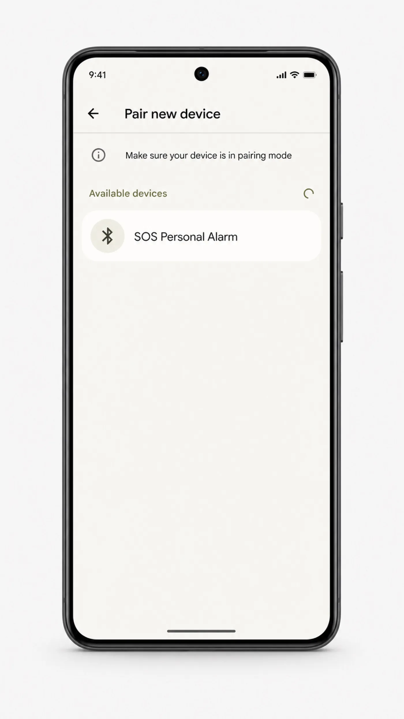 Android: Pair over Bluetooth