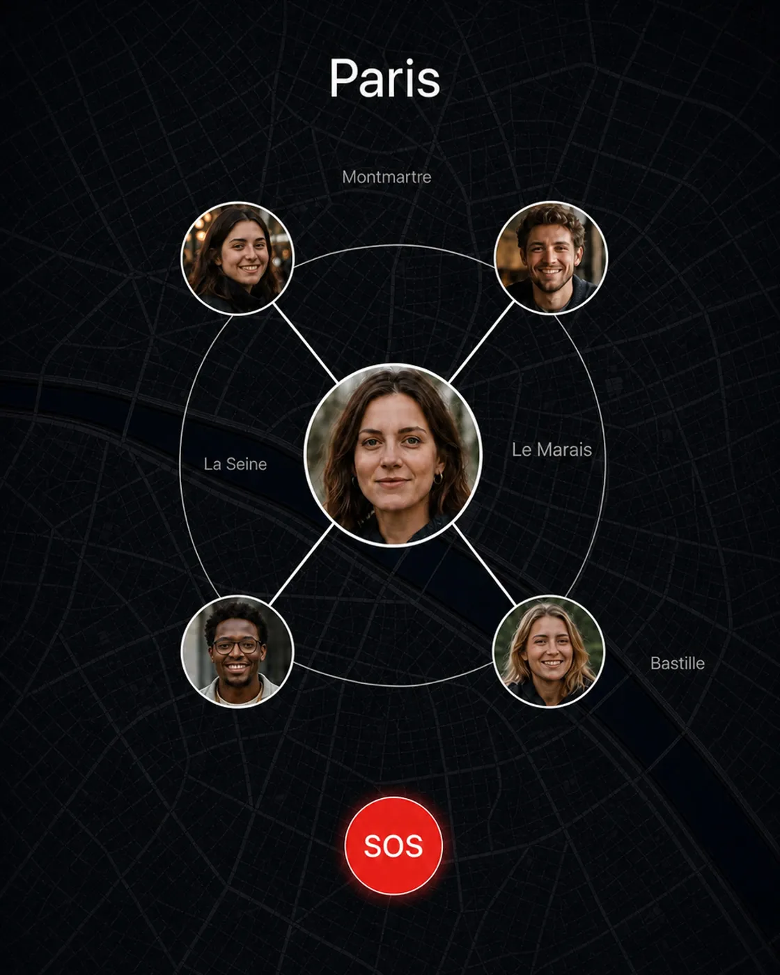 App UI: circle map