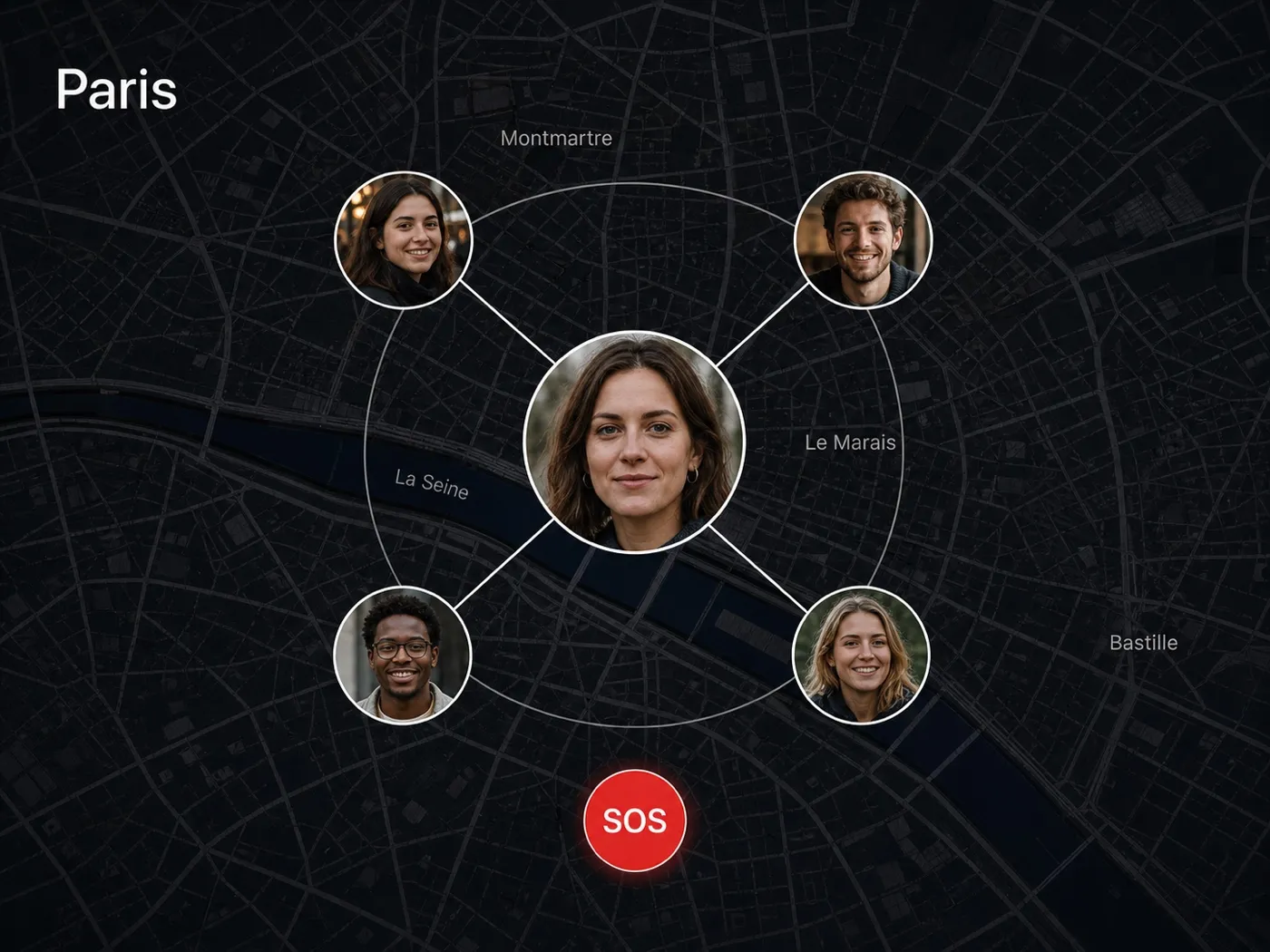 App UI: the circle
