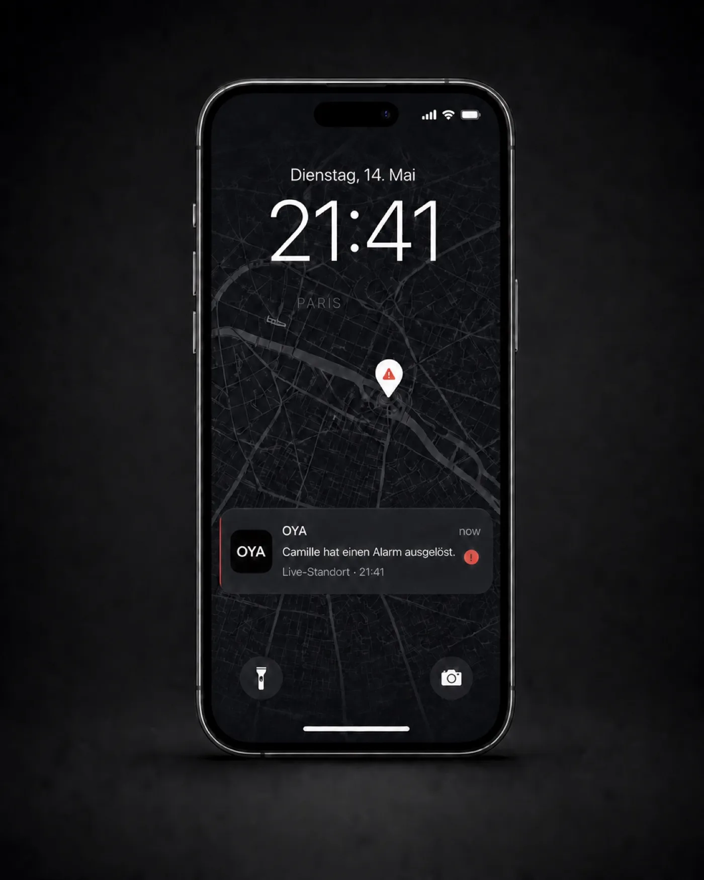 Phone: trusted contact receiving alert