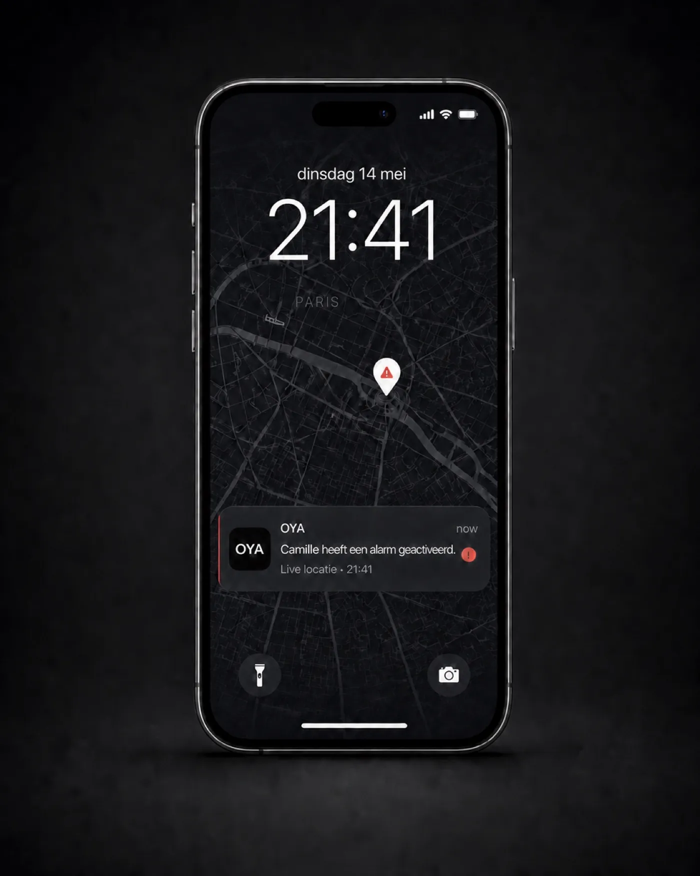 Phone: trusted contact receiving alert