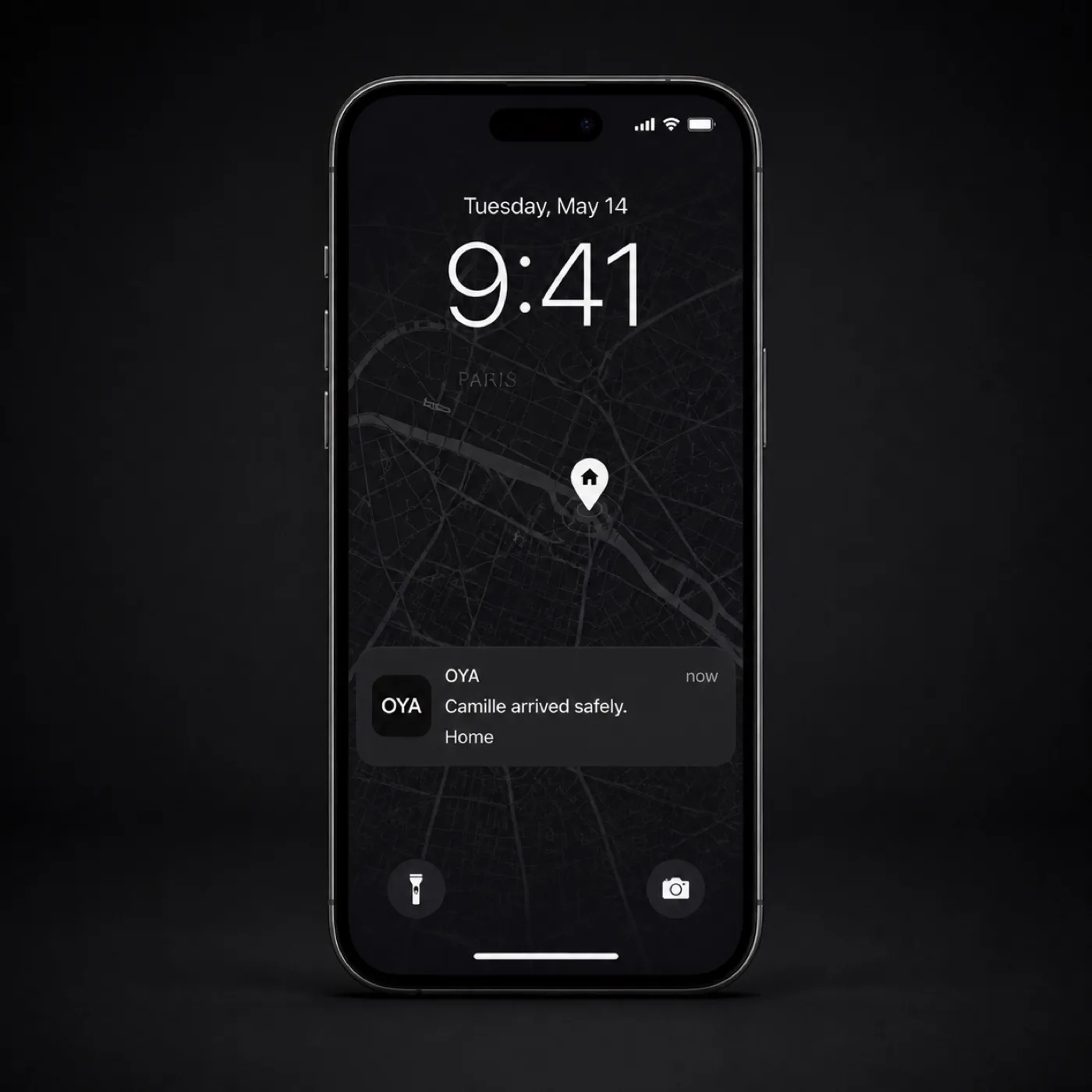 App UI: place alert notification