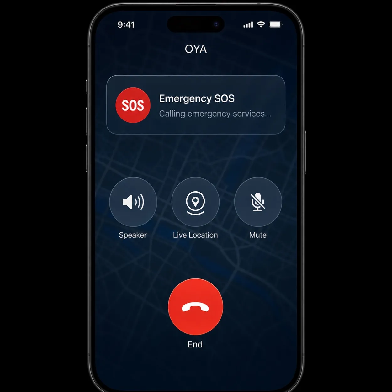 App UI: SOS widget