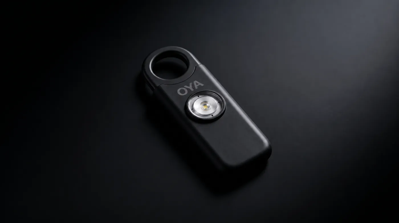 Footer: Jet Black OYA on a dark surface