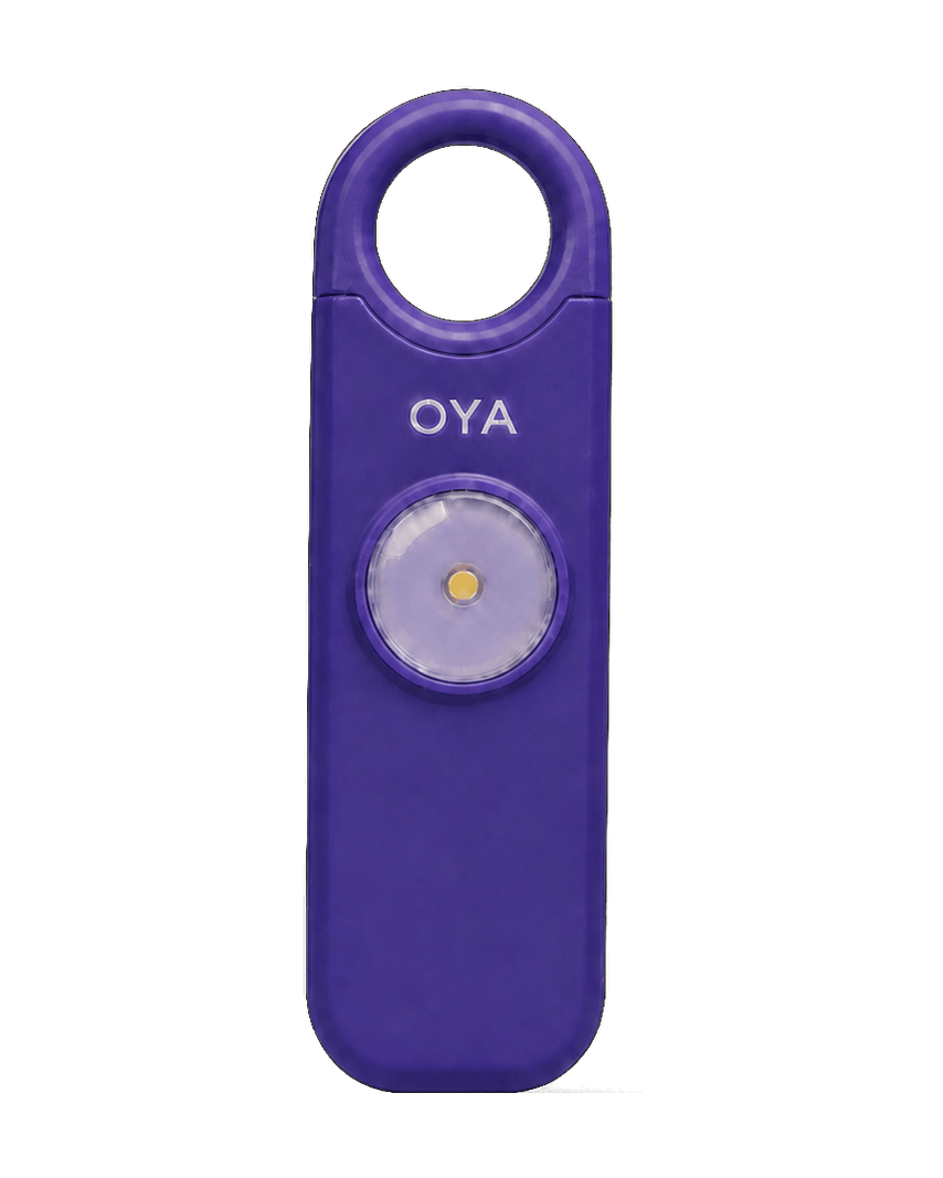 OYA Lilac Pearl, Anti-agression, sirène 130 dB et lampe, de face, sans mousqueton