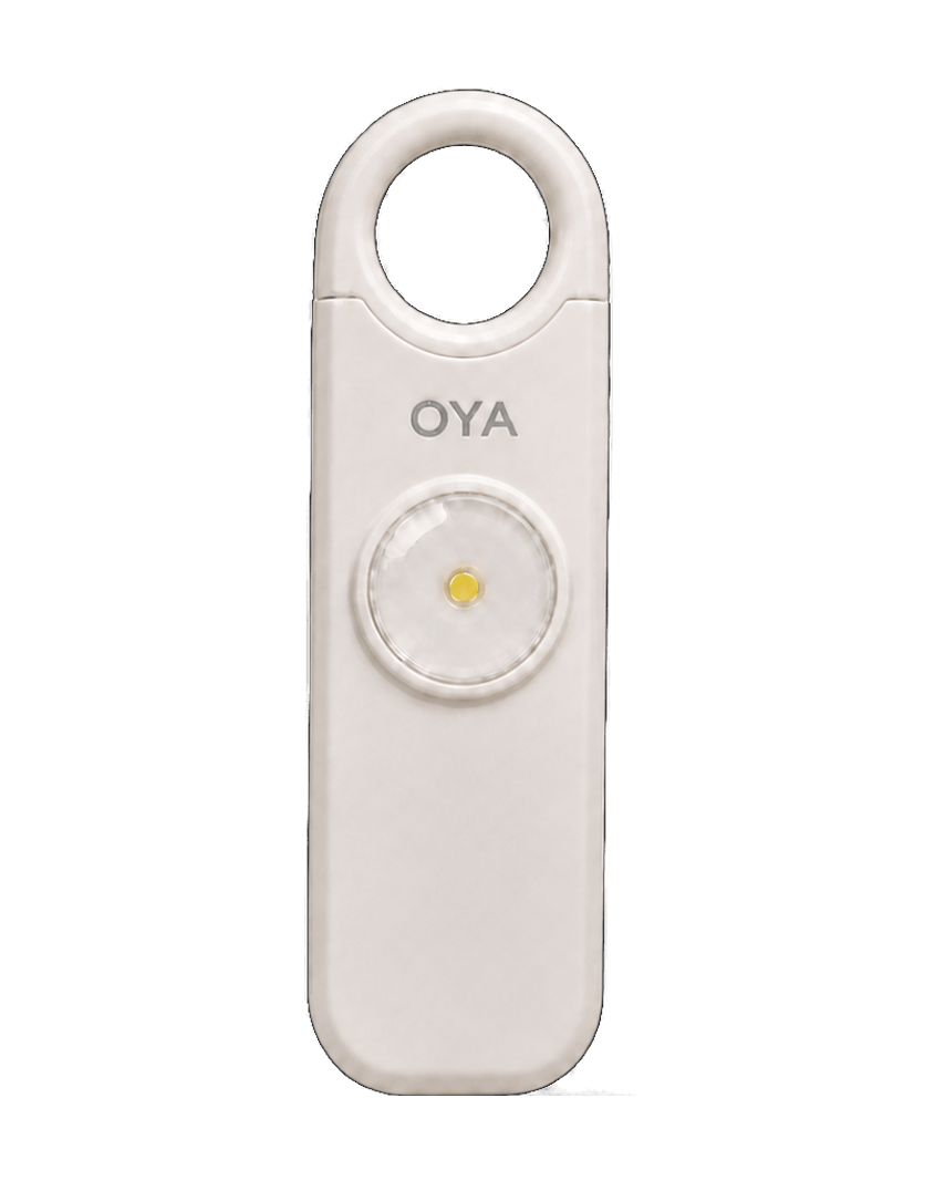 OYA Pearl Sand, Anti-agression, sirène 130 dB et lampe, de face, sans mousqueton