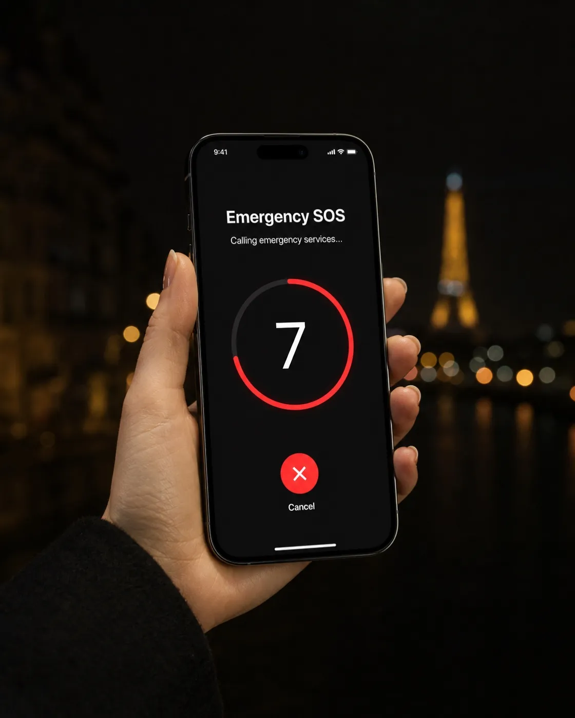 Phone: automatic emergency call screen