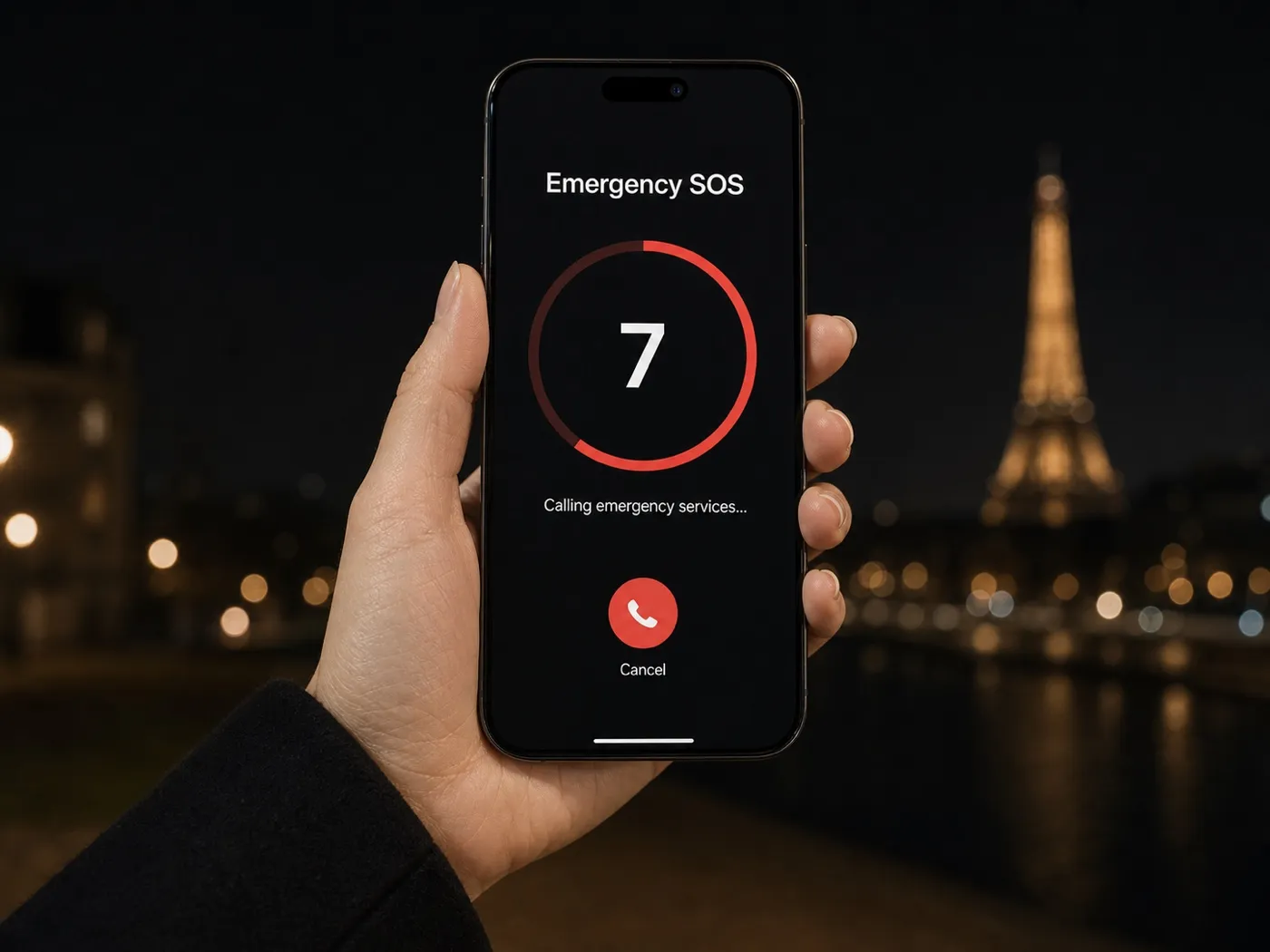 Phone: automatic emergency call screen