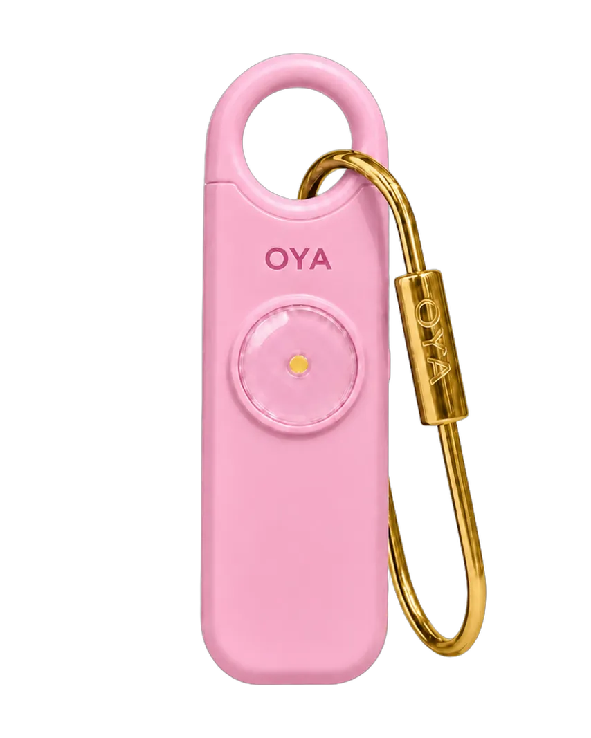 OYA Persian Pink de face, avec son mousqueton doré