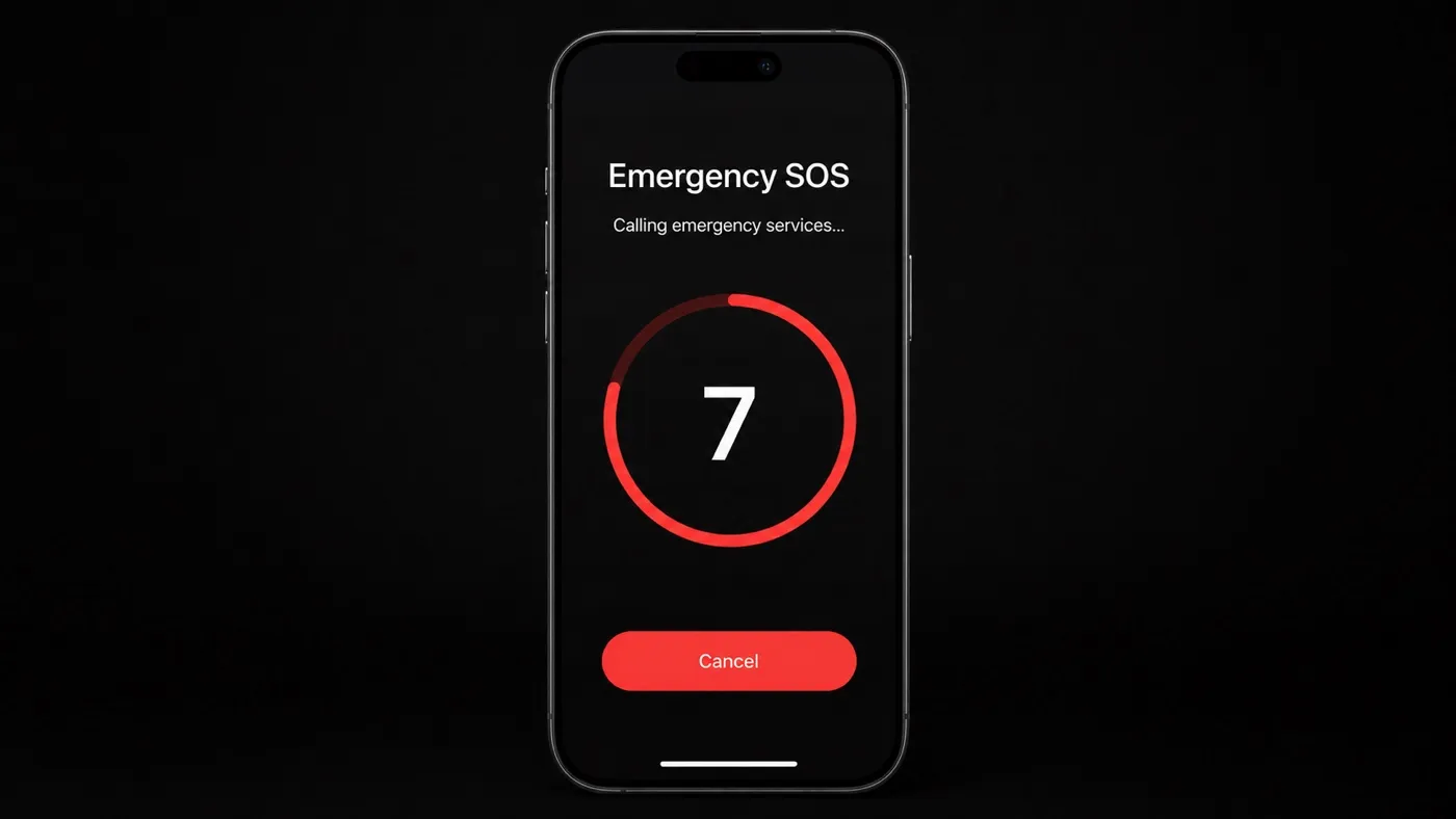 Tour: phone screen, SOS countdown